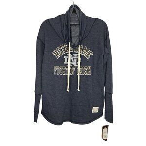 Notre Dame Fighting Irish Retro Brand Women’s Size XL Blue Cowl Neck Sweatshirt